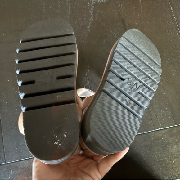 Stuart Weitzman Gala Lift Gladiator Leather Sandals Strappy Neutral‎ Size 8.5 - Picture 9 of 9